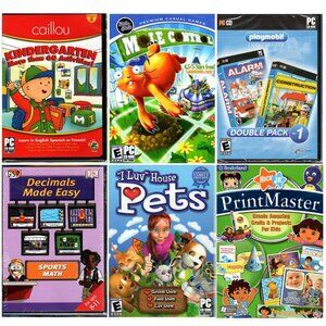 6 PC Kids Games Lot3 - FACTORY SEALED!